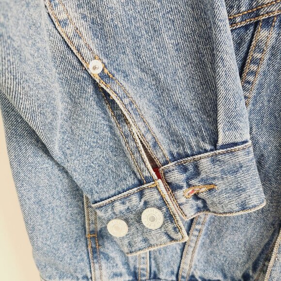 Vintage 90's Men's Tommy Jeans Classic Light Blue Denim Jacket Size S RN#66476 - Picture 8 of 15